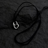 Black Leather Rope Necklace ArtsKoreanMan