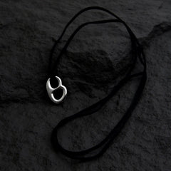Black Leather Rope Necklace ArtsKoreanMan