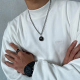 Black Pendant Necklace ArtsKoreanMan