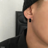 Black Square Earrings ArtsKoreanMan