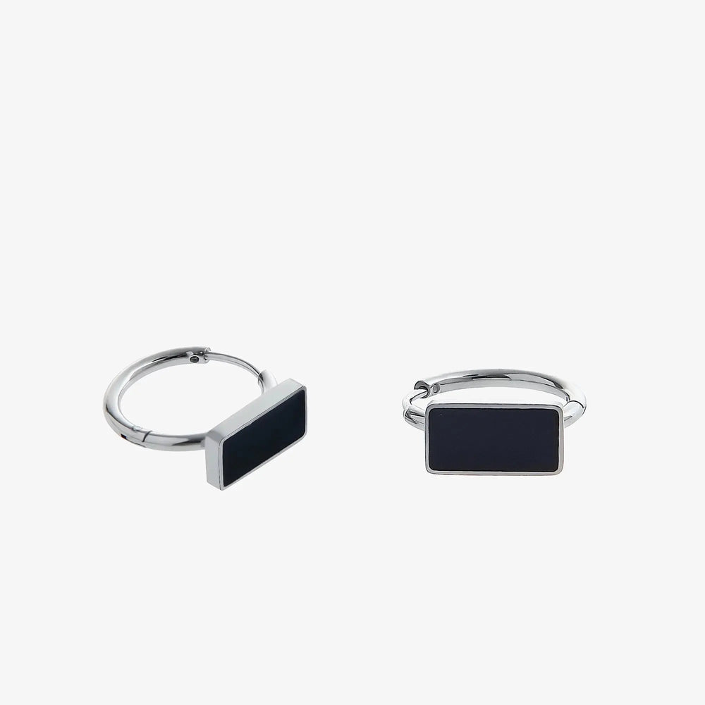 Black Square Earrings ArtsKoreanMan