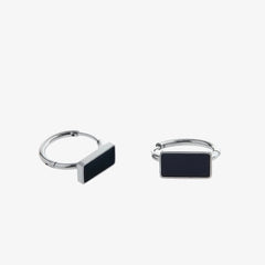 Black Square Earrings ArtsKoreanMan