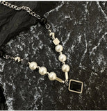 Black Square Pendant Necklace ArtsKoreanMan