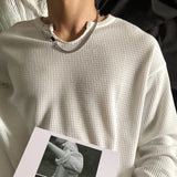 Black Square Stitching Necklace ArtsKoreanMan