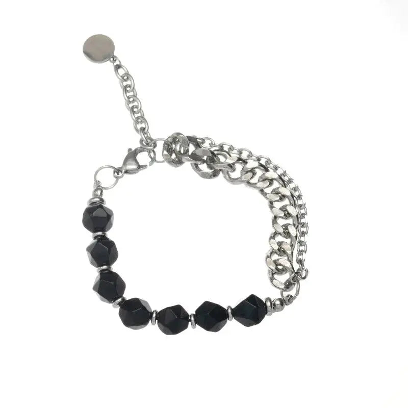 Black Stone Beads Bracelet ArtsKoreanMan
