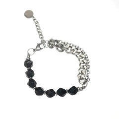 Black Stone Beads Bracelet ArtsKoreanMan