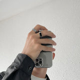 Black Titanium Steel Ring ArtsKoreanMan