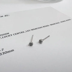 Black Zircon Stud Earrings ArtsKoreanMan