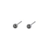 Black Zircon Stud Earrings ArtsKoreanMan