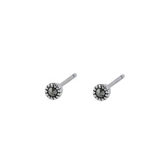 Black Zircon Stud Earrings ArtsKoreanMan
