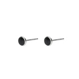 Black Round Ear Studs ArtsKoreanMan