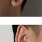 Black Round Ear Studs