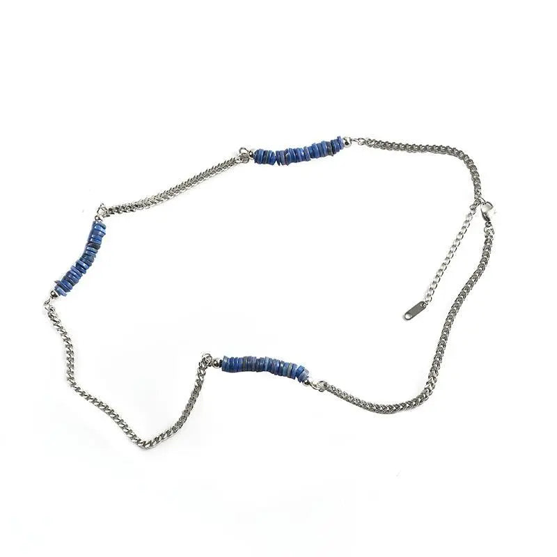 Blue Bead Stitching Necklace ArtsKoreanMan