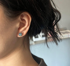 Blue Bead Stud Earrings ArtsKoreanMan