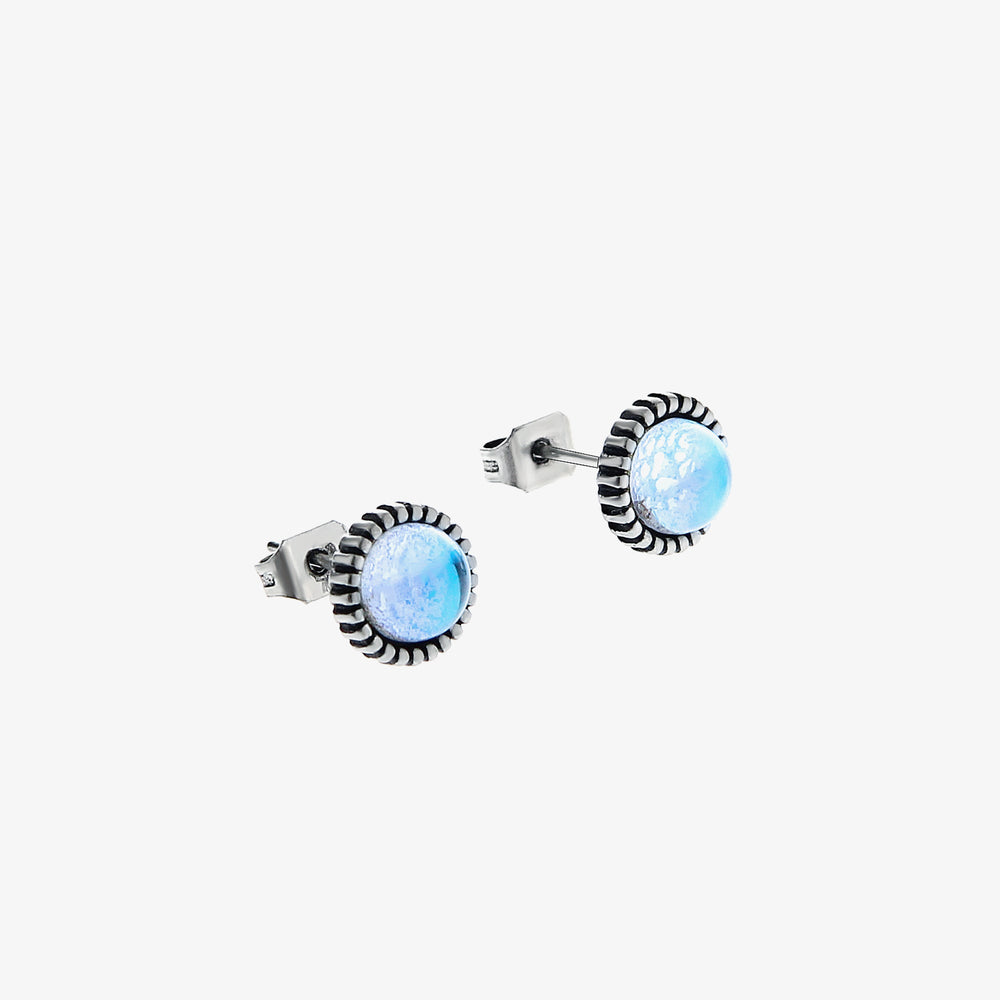 Blue Bead Stud Earrings ArtsKoreanMan