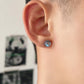 Blue Bead Stud Earrings