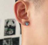 Blue Bead Stud Earrings ArtsKoreanMan