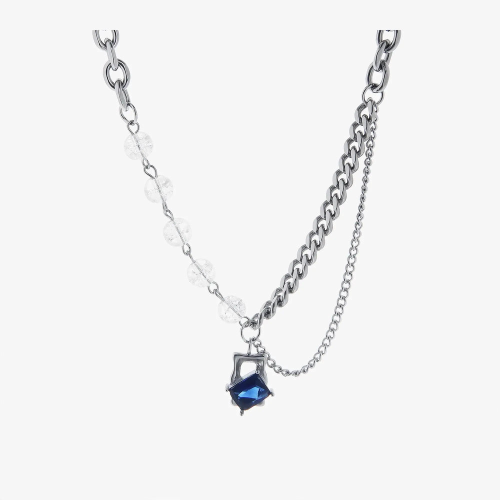 Blue Gemstone Necklace ArtsKoreanMan
