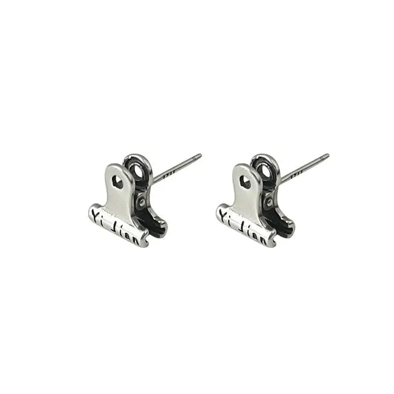 Book Clip Stud Earrings ArtsKoreanMan
