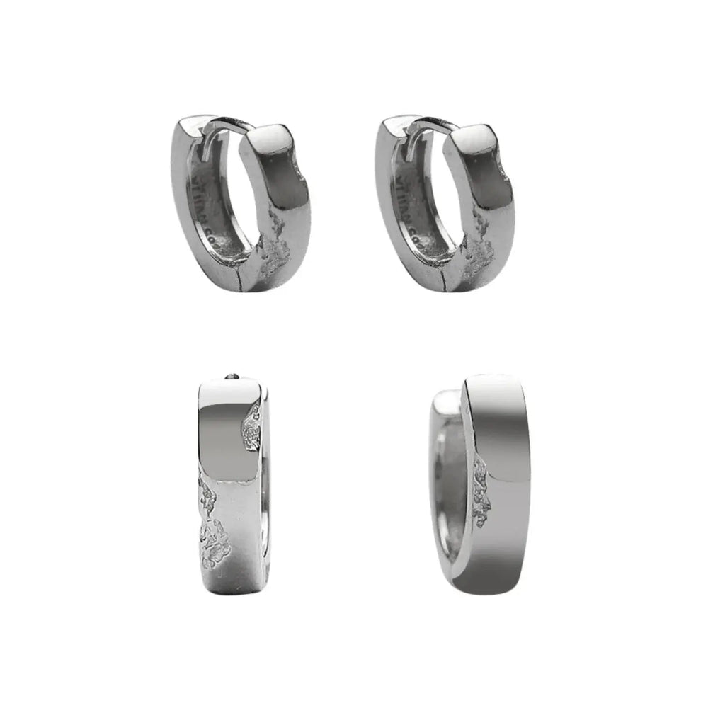 Broken Texture Hoop Earrings ArtsKoreanMan