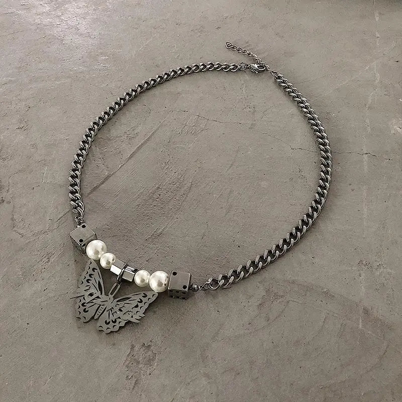 Butterfly Dangle Necklace ArtsKoreanMan