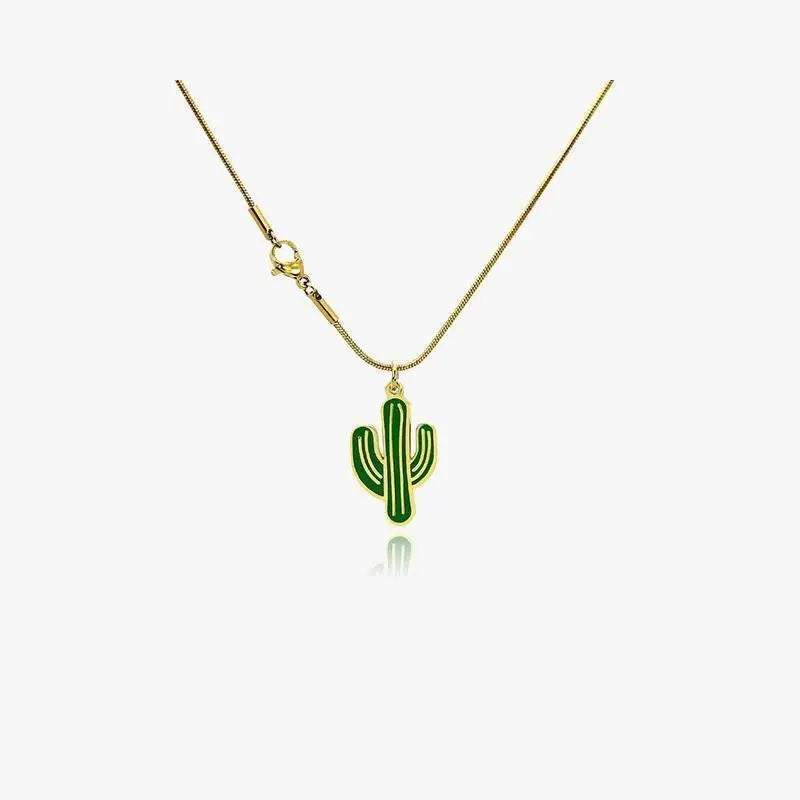 Cactus Pendant Necklace ArtsKoreanMan