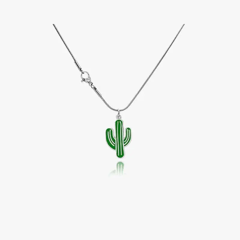 Cactus Pendant Necklace ArtsKoreanMan