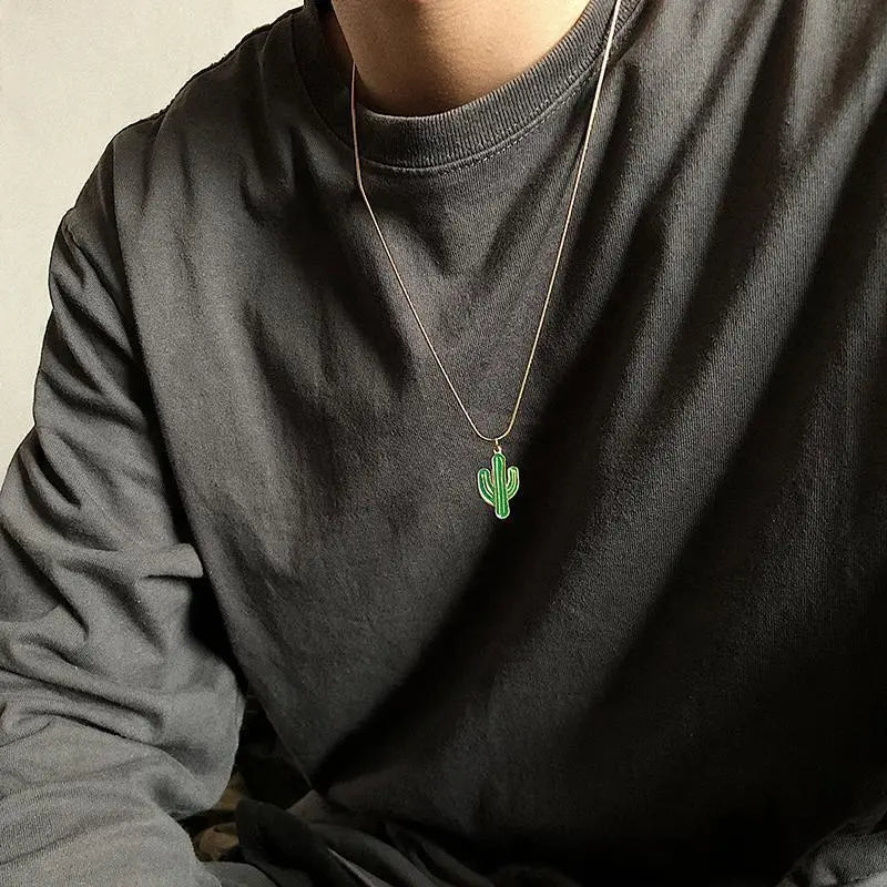 Cactus Pendant Necklace ArtsKoreanMan