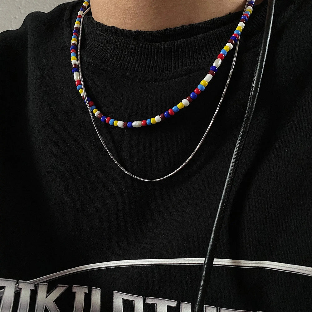 Color Bead Necklace ArtsKoreanMan