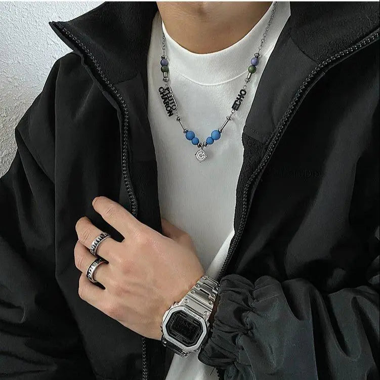 Color Beaded Stitching Necklace ArtsKoreanMan