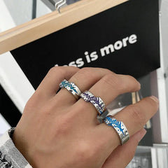 Color Irregular Ring ArtsKoreanMan