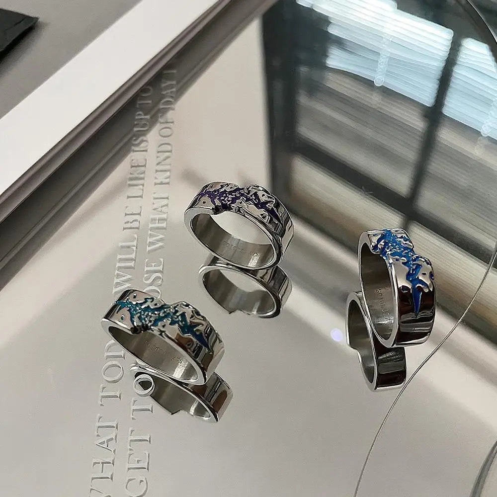 Color Irregular Ring ArtsKoreanMan