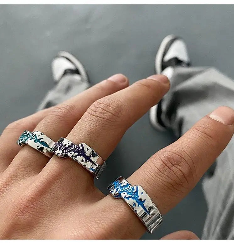 Color Irregular Ring ArtsKoreanMan