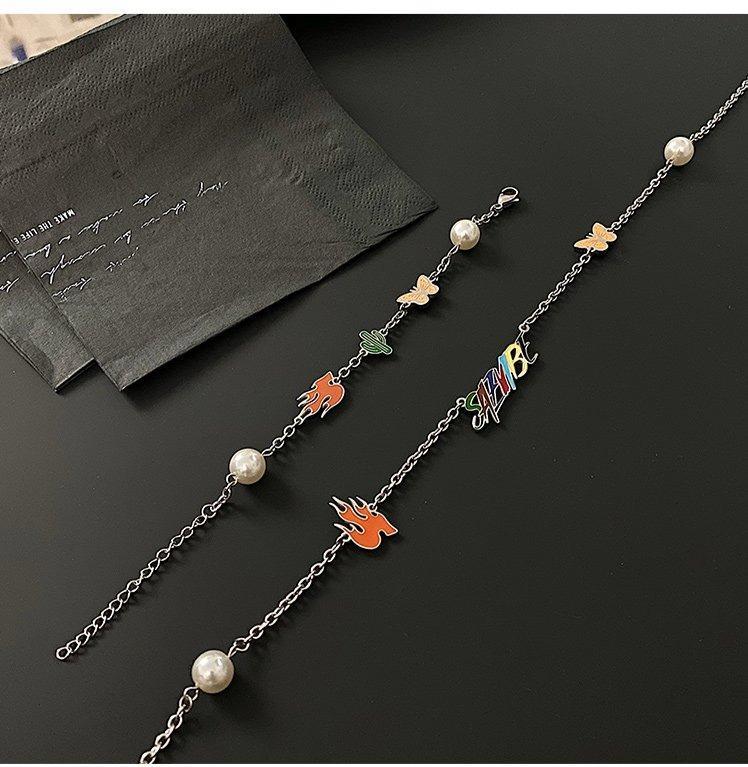 Color Stitching Necklace & Bracelet