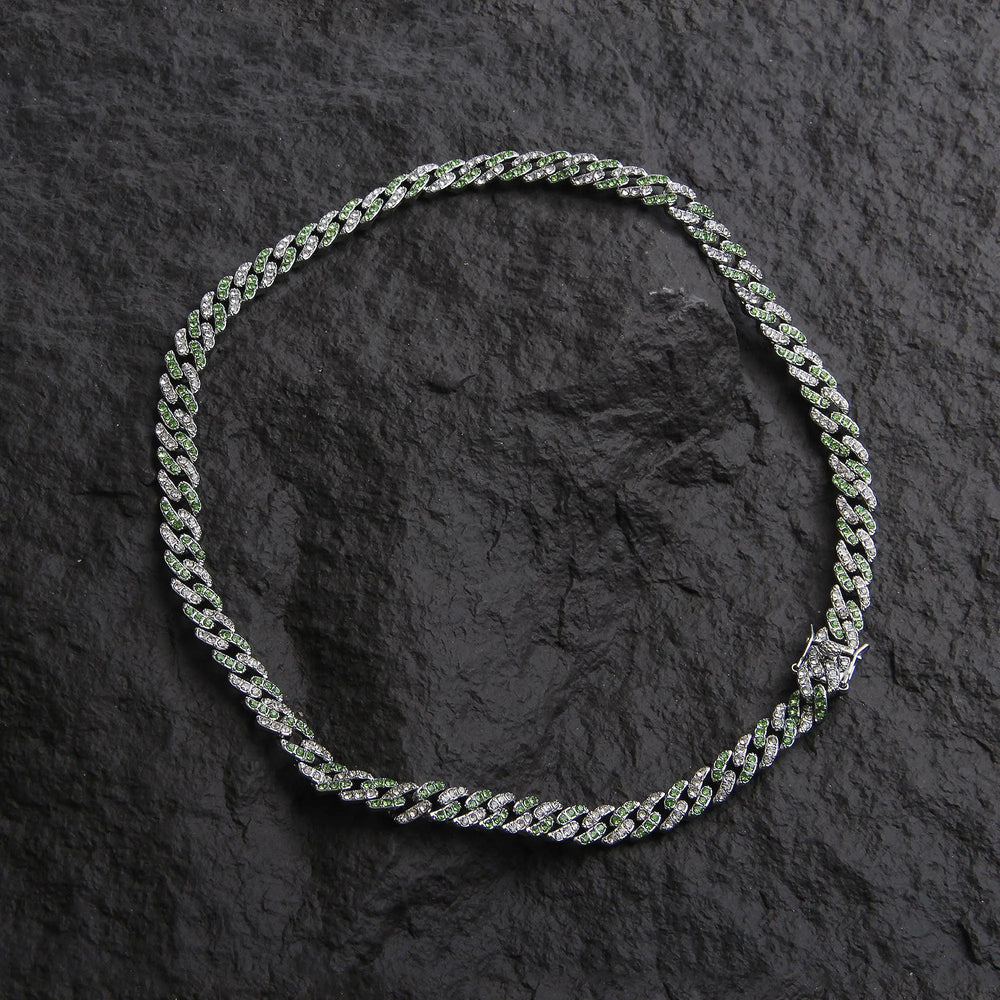 Colored Diamond Cuban Chain Necklace ArtsKoreanMan