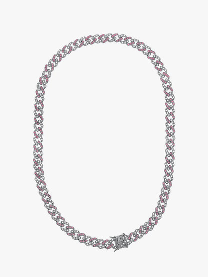 Colored Diamond Cuban Chain Necklace