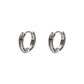 Colored Zircon Hoop Earrings