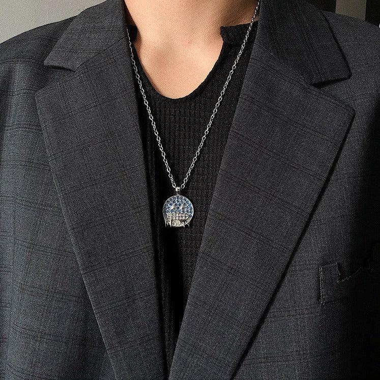 Colorful Zircon Smiley Necklace ArtsKoreanMan