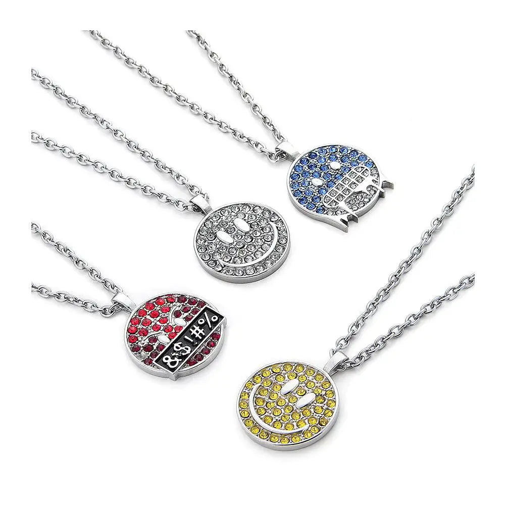 Colorful Zircon Smiley Necklace ArtsKoreanMan