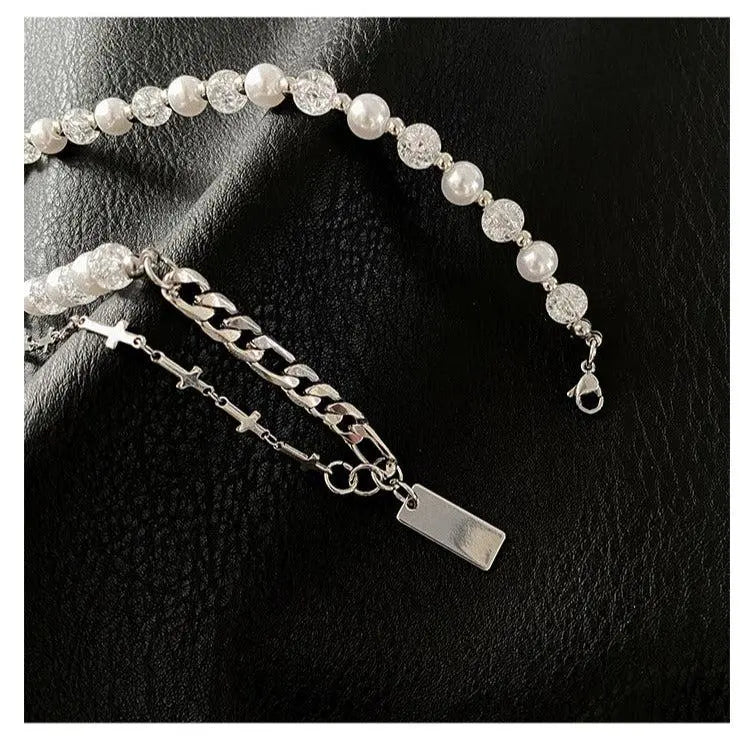 Cross Pearl Necklace ArtsKoreanMan