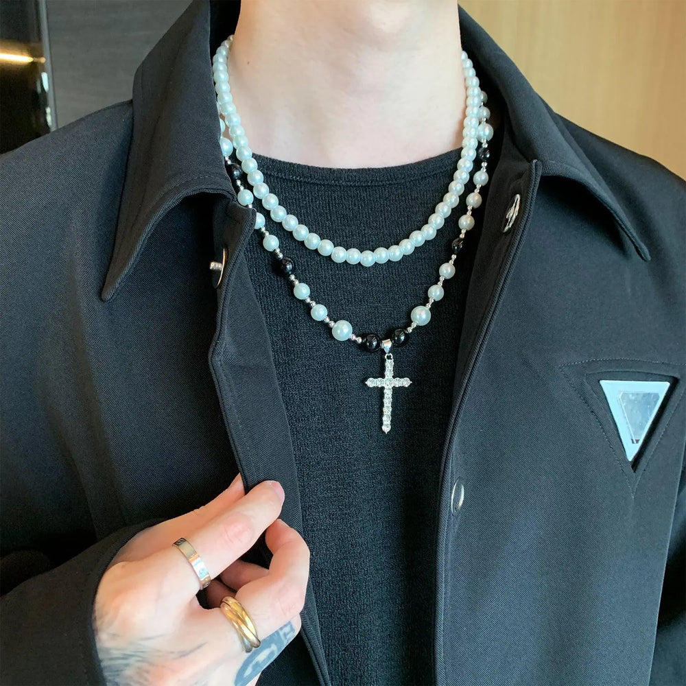 Cross Pendant Clavicle Chain ArtsKoreanMan