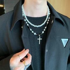 Cross Pendant Clavicle Chain ArtsKoreanMan