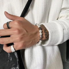 Cuban Chain Pearl Bracelet ArtsKoreanMan