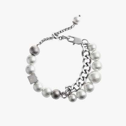 Cuban Chain Pearl Bracelet