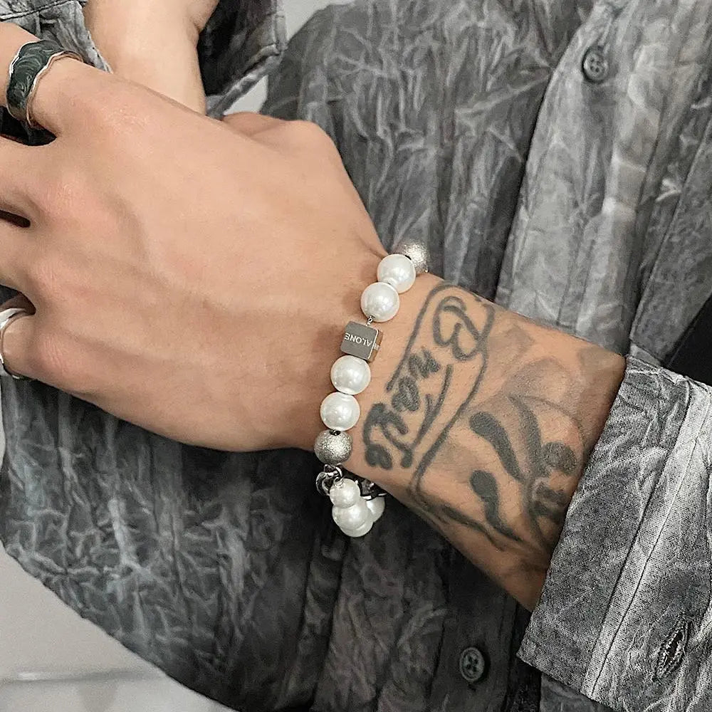 Cuban Chain Pearl Bracelet ArtsKoreanMan