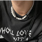 Cuban Chain Pearl Stitching Necklace