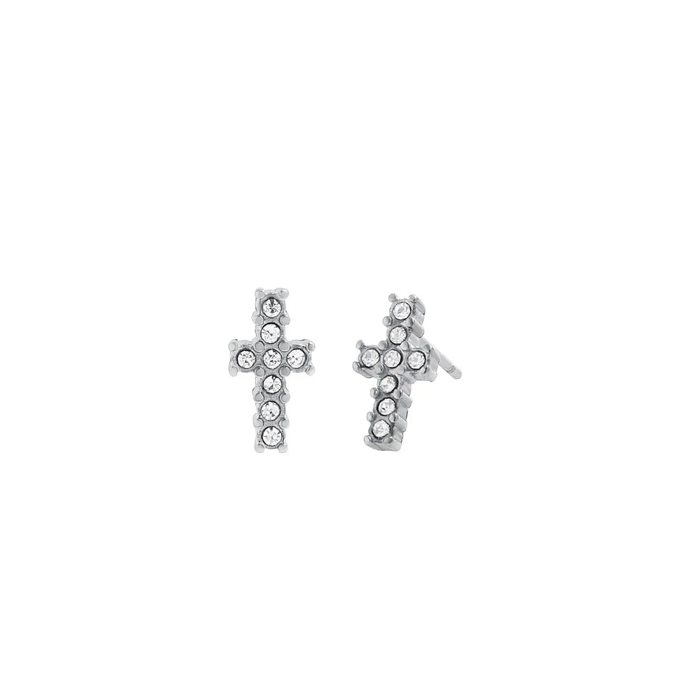 Diamond Cross Stud Earrings ArtsKoreanMan