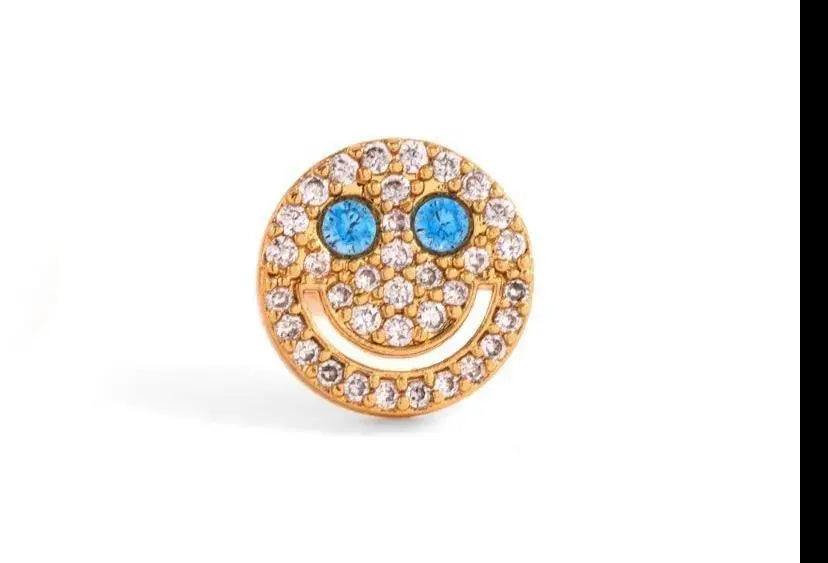 Diamond Smiley Face Earrings ArtsKoreanMan