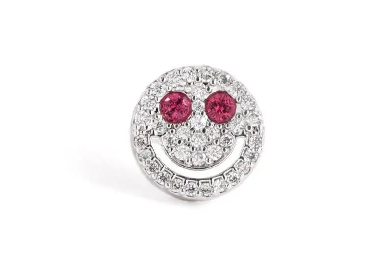 Diamond Smiley Face Earrings ArtsKoreanMan