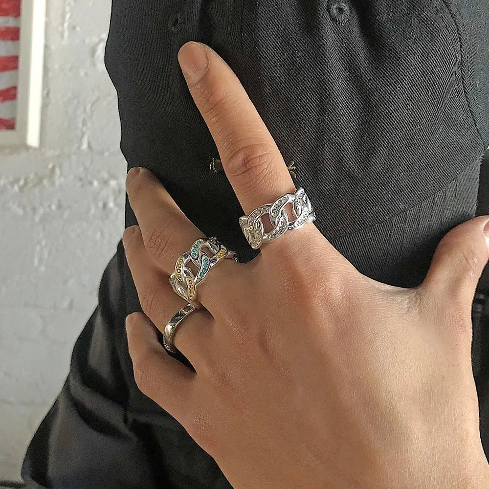 Diamonds Titanium Ring ArtsKoreanMan